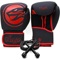 Luva Boxe Muay Thai Kickbox Naja Viper Profissional Sparring Para treinos Profissonais + Corda Naja