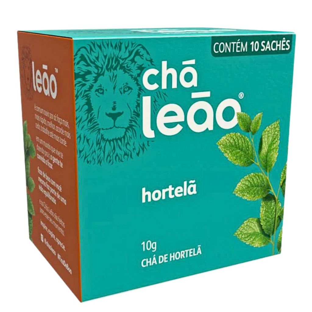 Chá Leão Ervas Básicas Hortelã 10un (16g)