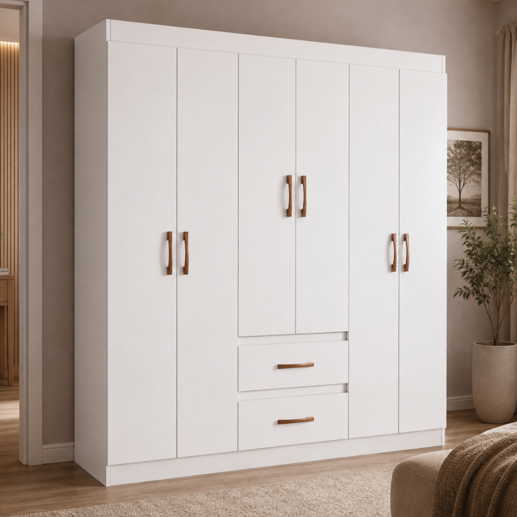 Guarda-Roupas Casal 6 Portas e 2 Gavetas Multimóveis CR35210
