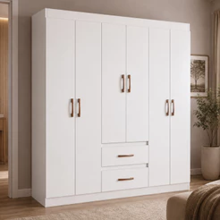 Guarda-Roupas Casal 6 Portas e 2 Gavetas Multimóveis CR35210