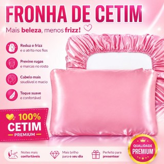 kit com 2 Fronha de CETIM COM ELÁSTICO/ Tamanho PADRÃO 50x70 /fronha antifrizz para todos os tipos cabelos Super macia