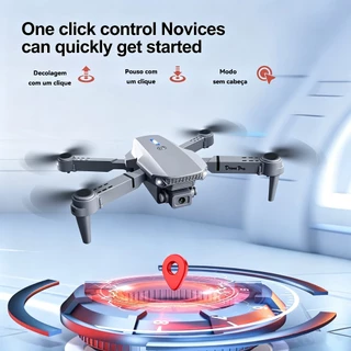 Drone E88 E99 com Câmera Dupla 4K HD, 3 Baterias, Conexão WI‐FI, Quadcopter Drone Preto | Enviado do