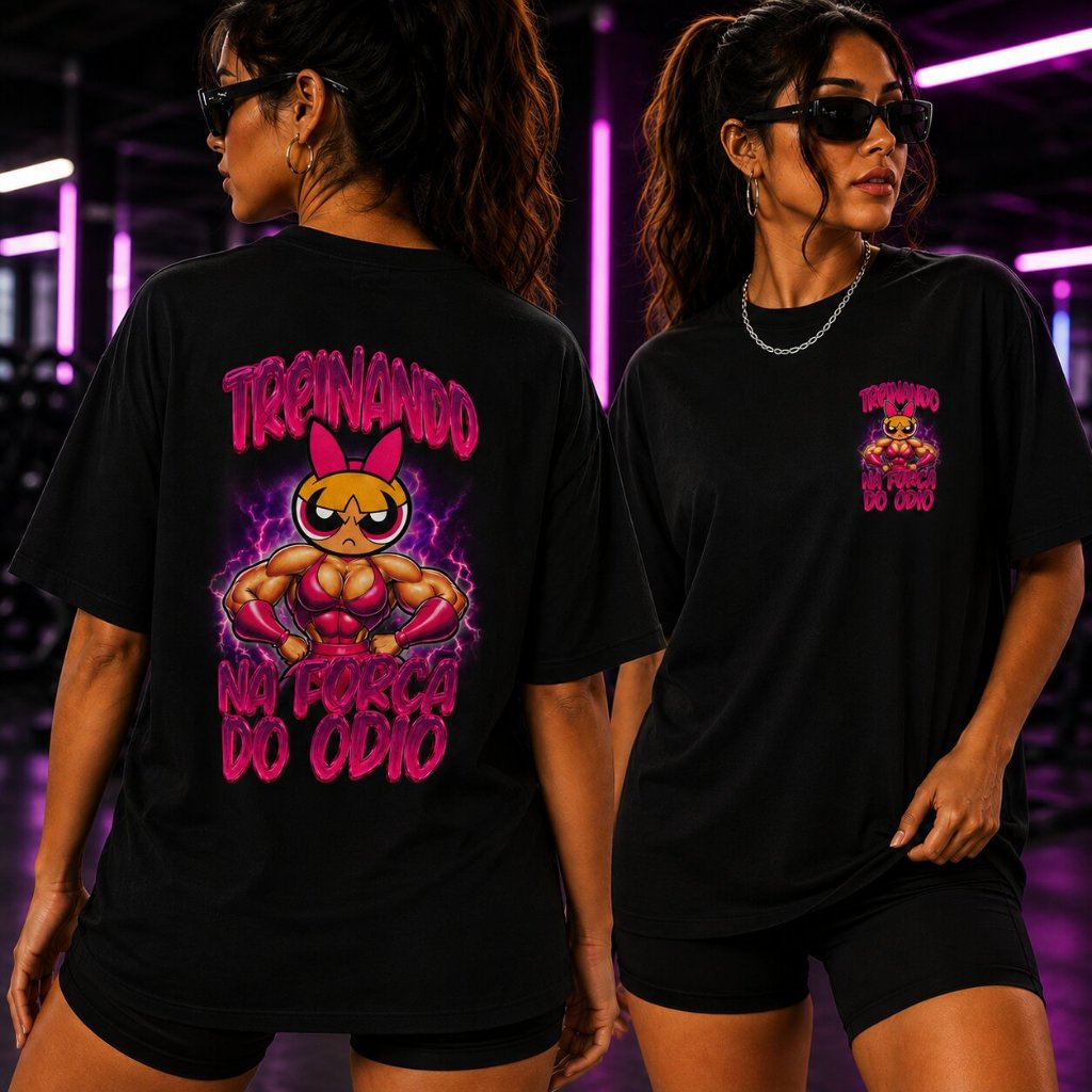 Camiseta Feminina Academia Florzinha As Meninas Superpoderosas Treino Premium