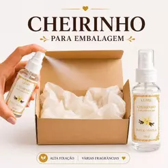 Cheirinho para Embalagem 30ml Alta Fixação Aroma para Caixas Presentes Sacolas Lojas e Encomendas Várias Fragrâncias