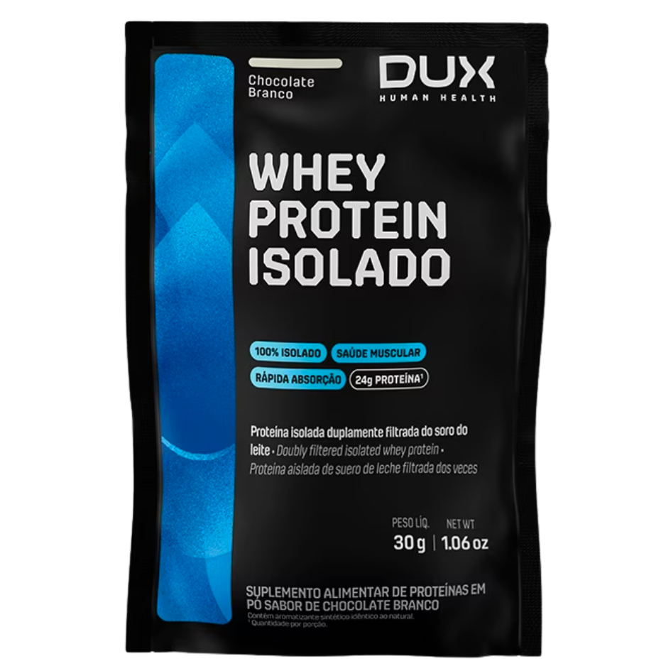 WHEY PROTEIN DUX ISOLADO SACHE SABOR CHOCOLATE BRANCO 30G