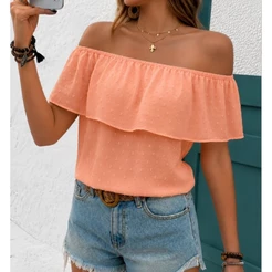 Blusa Feminina Ombro a Ombro babado