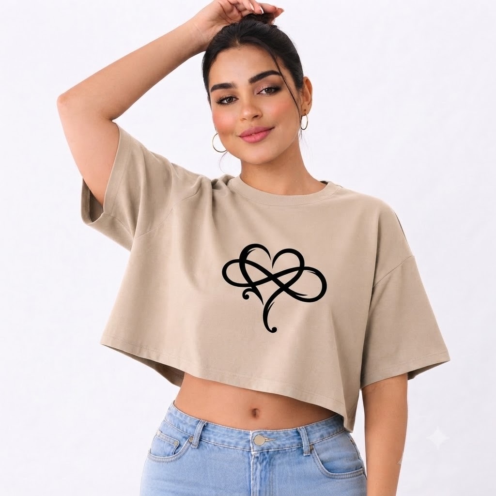 Cropped Feminino Baby Tee Algodão Oversized Streetwear Blusa Curta Moda Confortável Camiseta Encurtada Regata Top