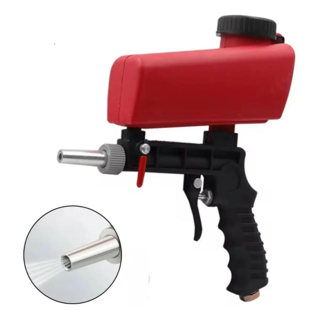 Pistola Jato de Areia Jateamento Pneumática Portátil Lorben 90 Psi 600 ml