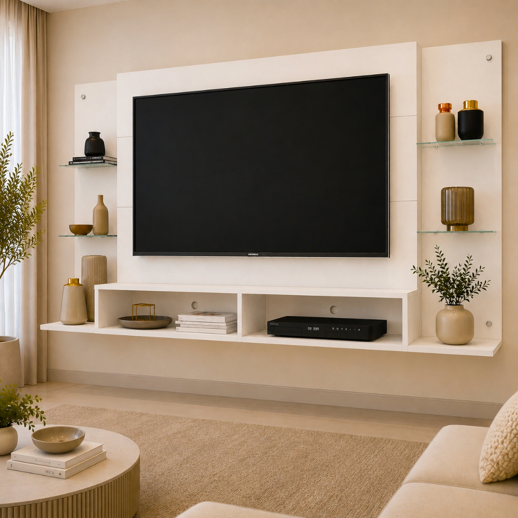 Painel com Suporte para TV até 60" Multimóveis Nairóbi FG3071 Branco