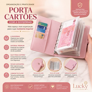 Caderno A6 Orçamento Financeiro com Zíper | Planner Dinheiro Envelope + 12 Bolsas Organizadoras