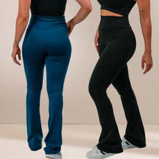 Calça Legging Flare Feminina Cintura Alta Cotton Tribo Livre