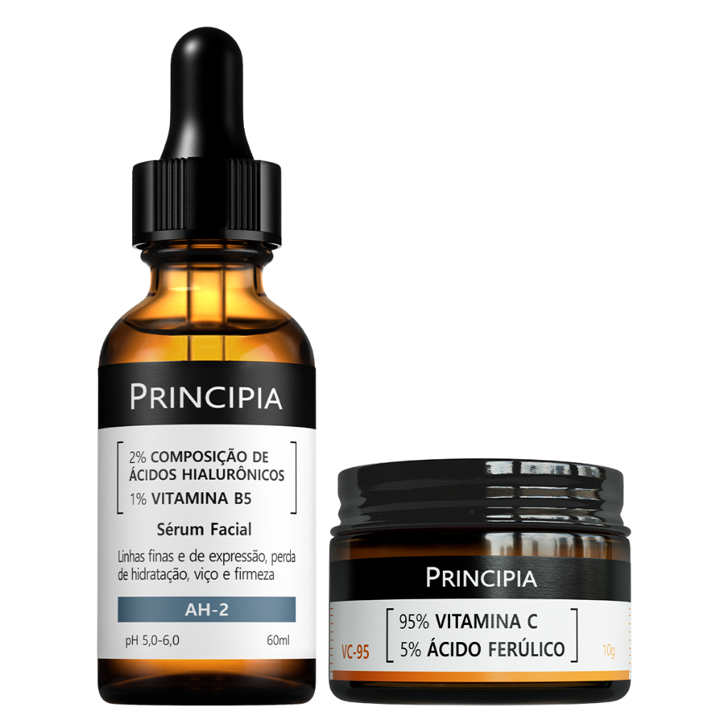 Principia Kit Luminosidade c/ Vitamina C em pó VC-95 + Sérum AH-2 60ml