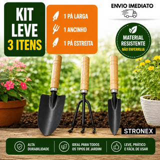 KIT JARDINAGEM 3 PEÇAS PAZINHA PARA LIMPAR MINI JARDIM FERRAMENTAS DE LIMPAR FLORES GARFO LIMPAR TERRA