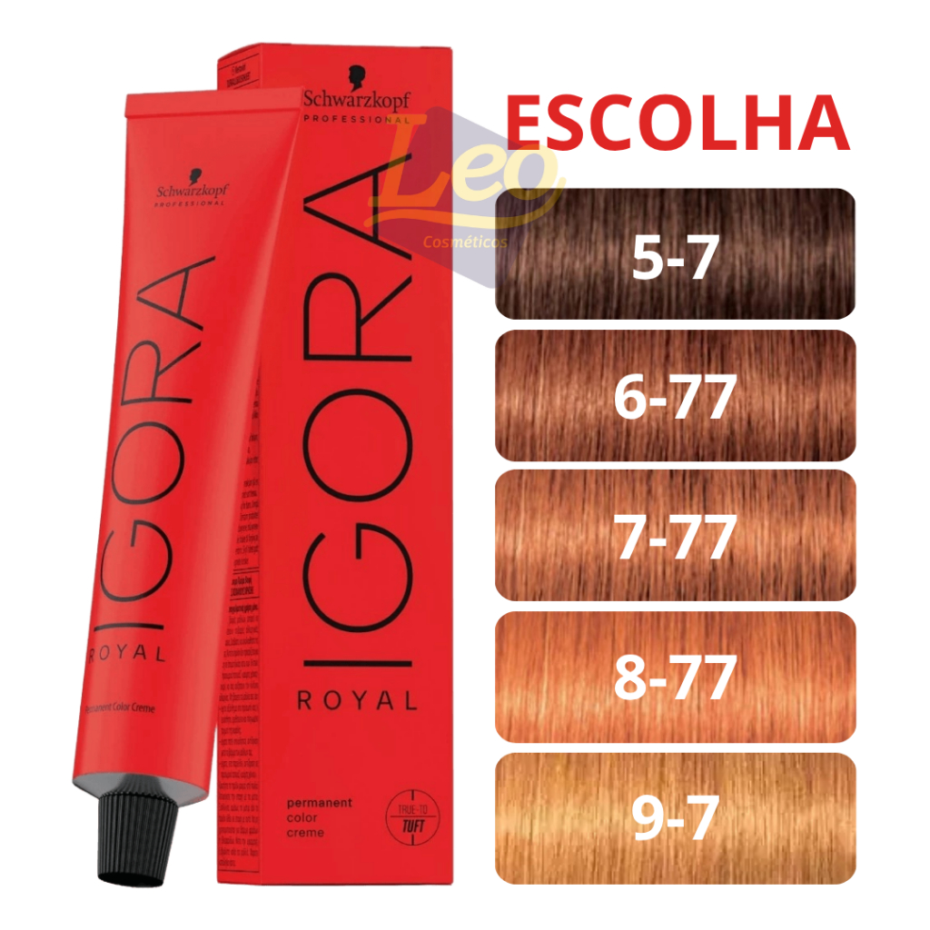 Coloração Igora Royal Schwarzkopf Professional Ruivos - ESCOLHA A SUA COR 5-7 / 6-77 / 7-77 / 8-77 / 9-7