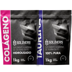 Kit Colágeno Tipo 1 Hidrolisado 1kg + Taurina 1kg - Soldiers Nutrition
