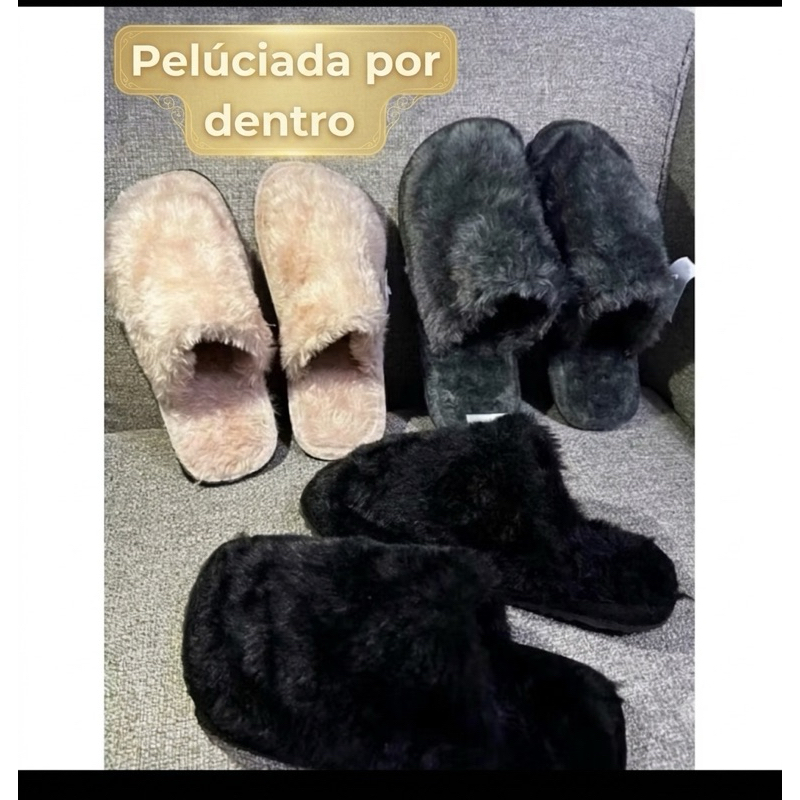 Pantufa Peluciada Feminina Masculina Inverno Chinelo de Quarto Macia Antiderrapante Forrada super quente”