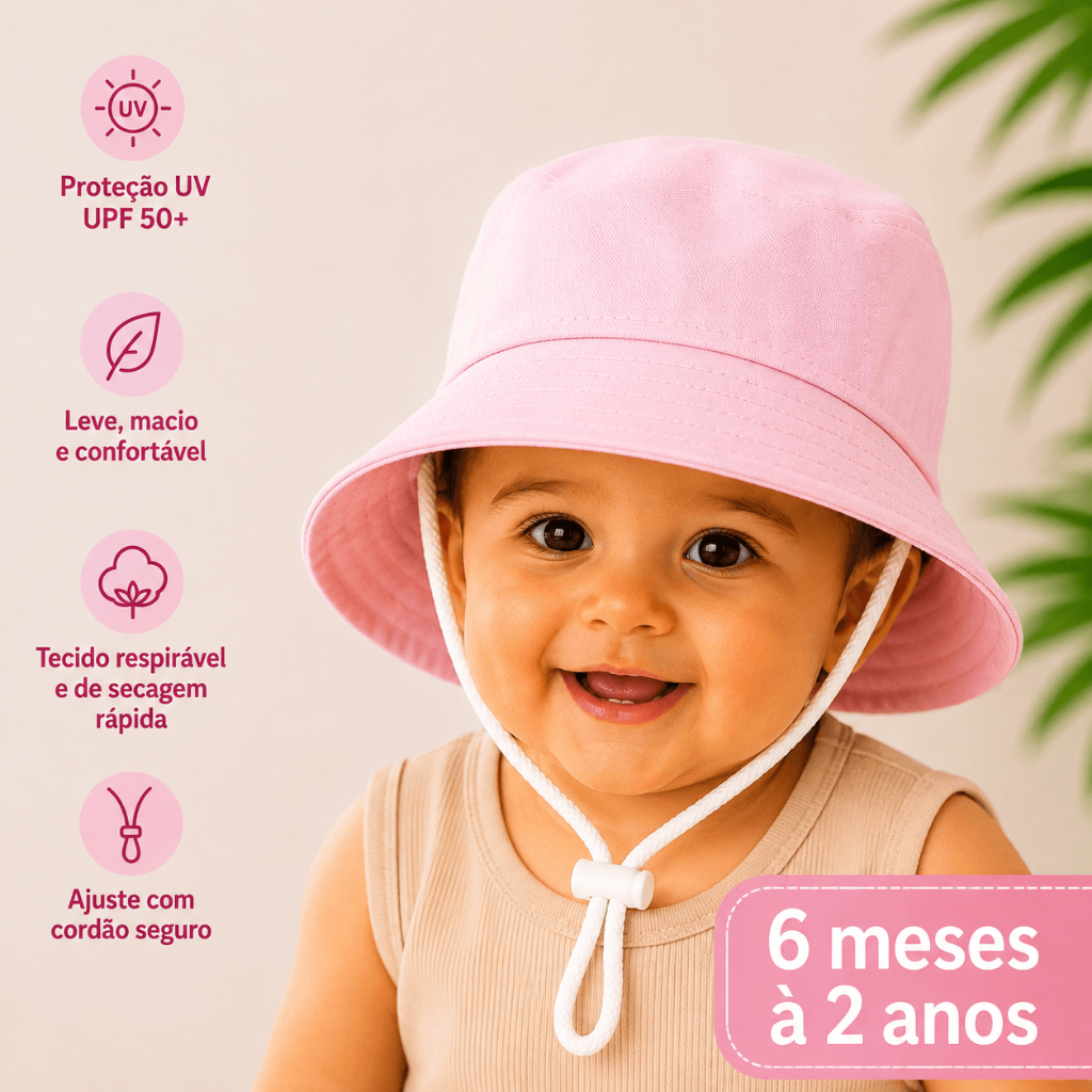 Chapéu Bucket bebê RECEM NASCIDO infantil Menina boné praia casual proteção solar Cordinha Ajustável