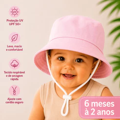 Chapéu Bucket bebê RECEM NASCIDO infantil Menina boné praia casual proteção solar Cordinha Ajustável