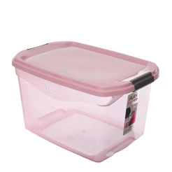 Caixa Organizadora Plástica Rosa 29L Flex Sanremo