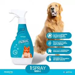 Enzimac Cães Spray 500mL - Eliminador de Odores e Manchas