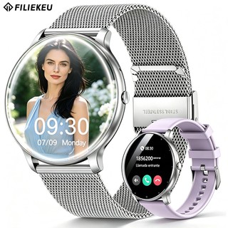 FILIEKEU relógio smartwatch feminino Chamada Bluetooth À prova d'água esportivo smartwatch relogio redondo