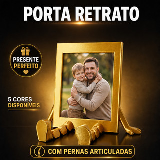 Porta Retrato Minimalista Com Perninhas Articuladas Lembrancinha Presente Decoração Divertido