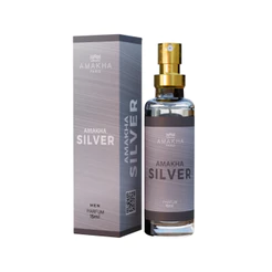 Perfume Masculino de Bolso Silver 15ml Amakha Paris - Ambarado Amadeirado Noturno
