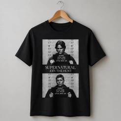 Camiseta Supernatural Sam e Dean Winchester Unissex Geek Série Sobrenatural 100% Algodão
