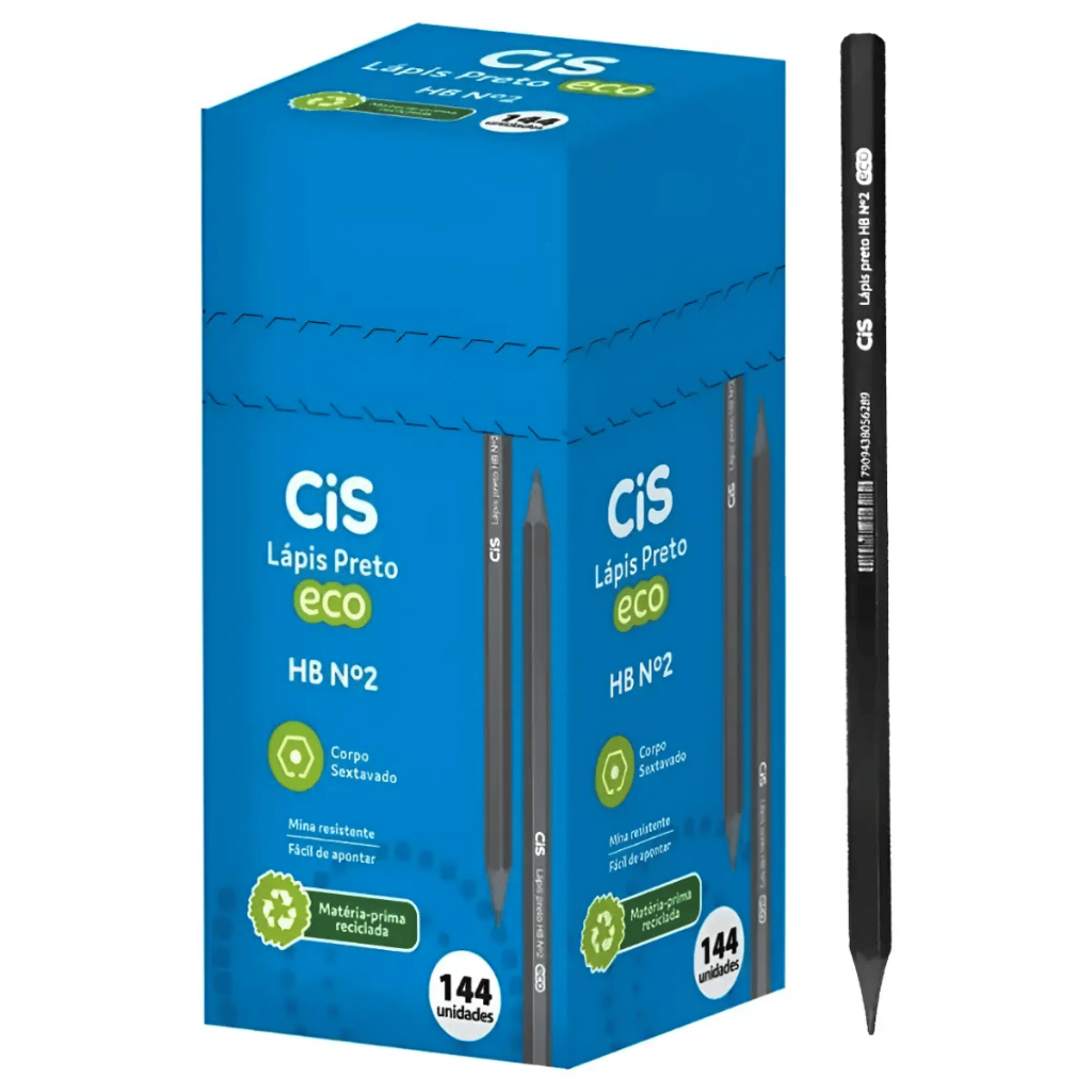 Caixa de Lápis Preto Grafite Com 144 Unidades Hb02 Sextavado Resistente Lápis de Escrever