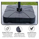 Contra Peso Base Ombrelone Roma 100 Litros Premium Reforçada Para Guarda Sol Piscina Praia Jardim · foto 2