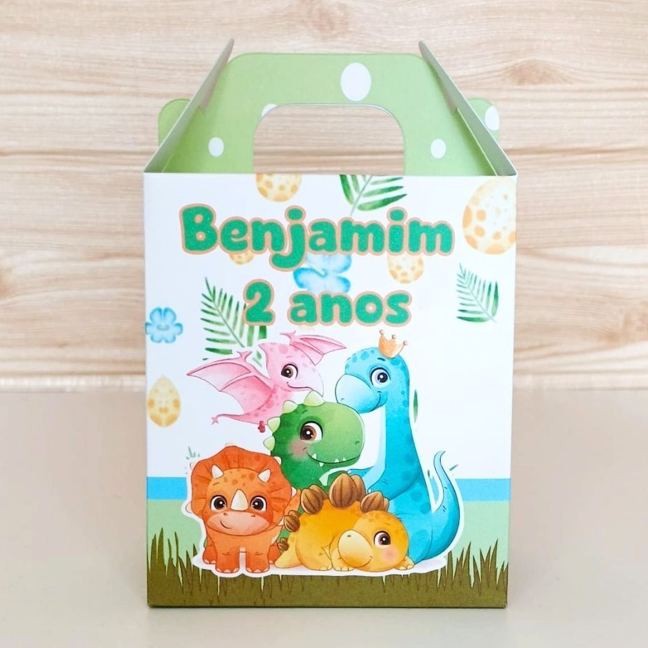 Caixa Maleta Dinossauro Menino Personalizada / Lembrancinha Festa Infantil / Aniversário