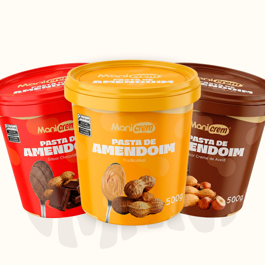 Creme Pasta De Amendoim Deliciosos Sabores Manicrem 500g