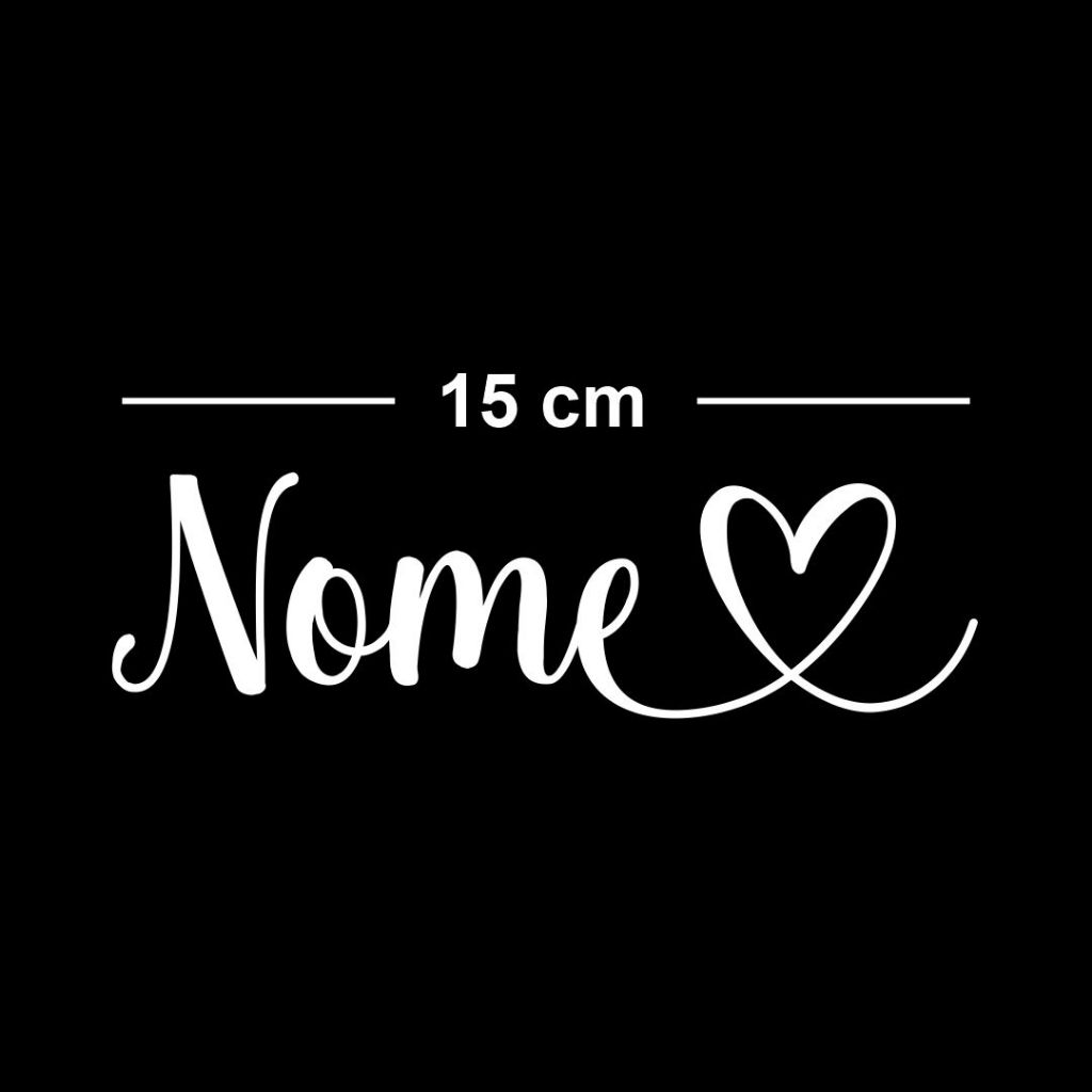 Adesivo Nome Personalizado Carro Moto Caminhão | Nome Namorada Casal Filho | Vinil Prova D'Água Durável Várias Cores — imagem 2 de 2