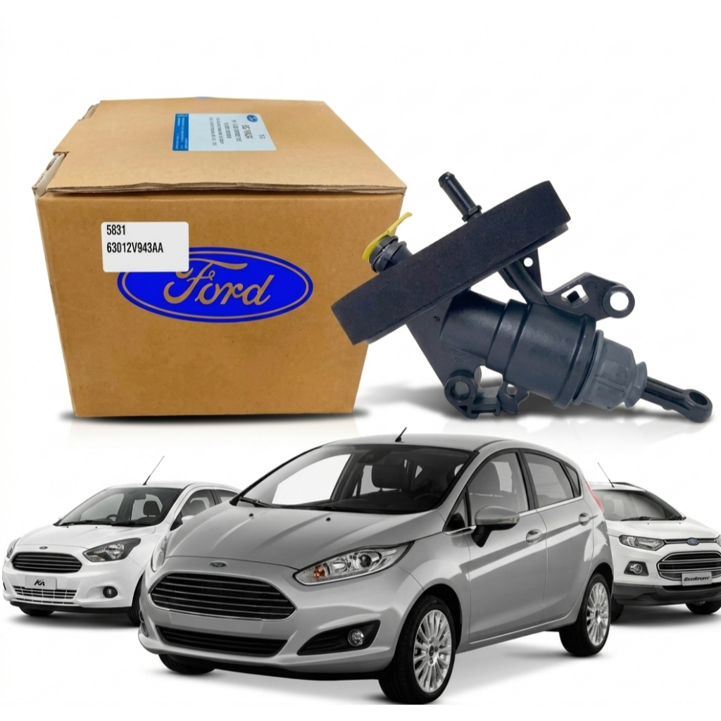 Cilindro / Atuador Pedal Embreagem New Fiesta Novo ka Ecospost Original Ford