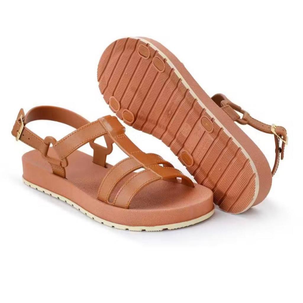 Sandália Feminina Spider Flatform Confortável Casual Preta Tiras Modernas Sandália Plataforma Feminina Spider Leve Confo