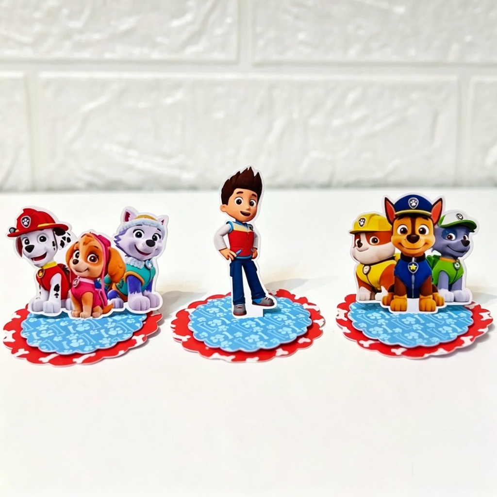 Apliques em Pé 3D Personalizado Patrulha Canina Lembrancinhas para Festa Infantil