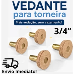 Vedante para Torneira 3/4” Corinho Metal com Couro Reparo de Torneira Vazamento Pingando Vedação