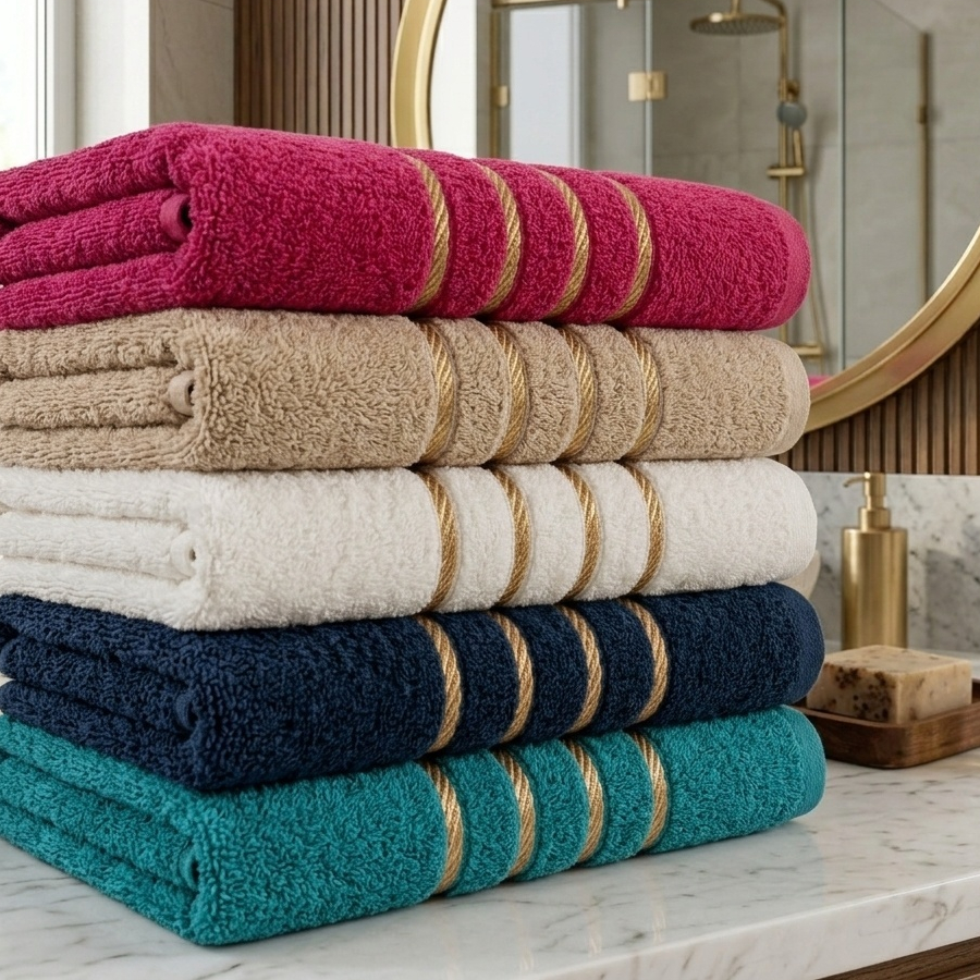 Kit 4 Toalha de Banho Grande Felpuda Macia Premium 100% Algodão 70x130cm