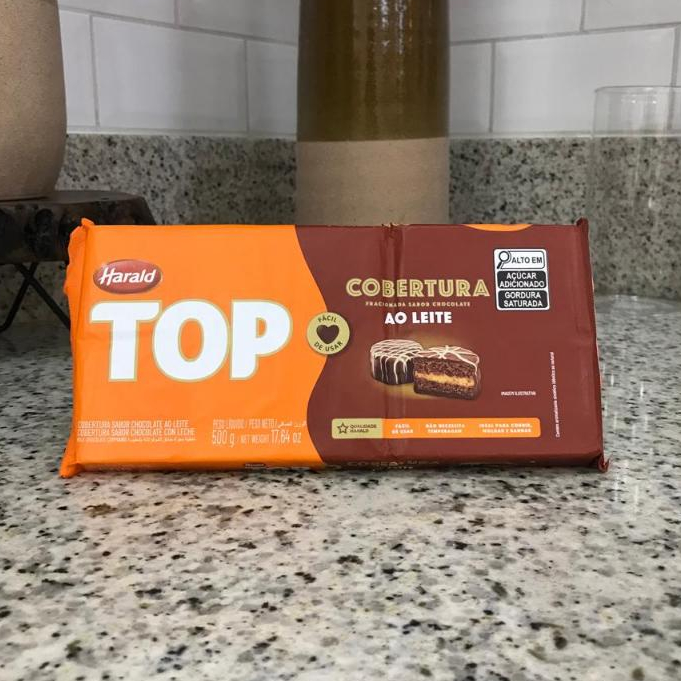 Cobertura em Barra Fracionada Chocolate Ao Leite - Top - 500g - 1 unidades - Harald - Rizzo