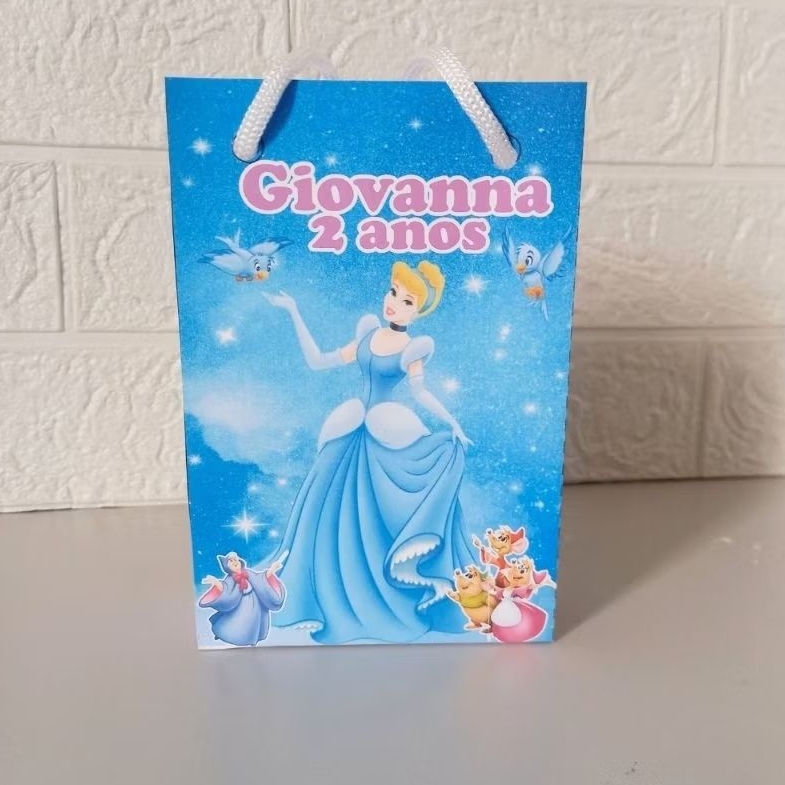 Sacolinha Cinderela Personalizada| Festa Infantil|Lembrancinhas|Aniversário|mesversário|supresa