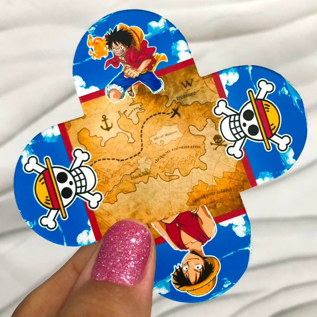 Forminha para Doces One Piece Luffy | Porta Brigadeiro e Beijinho | Personalizado Festa Infantil