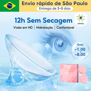 (-1.00~-8.00) Lente De Contato Miopia Lentes De Contato Com Grau Natural Maquiagem 1 Par Com Estojо