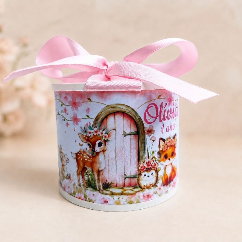 Tubolatas Personalizadas 5x6-BOSUE ENCANTADO MENINA-Lembrancinha Maternidade/Festa Infantil/Chá de bebê - DIVERSOS TEMAS