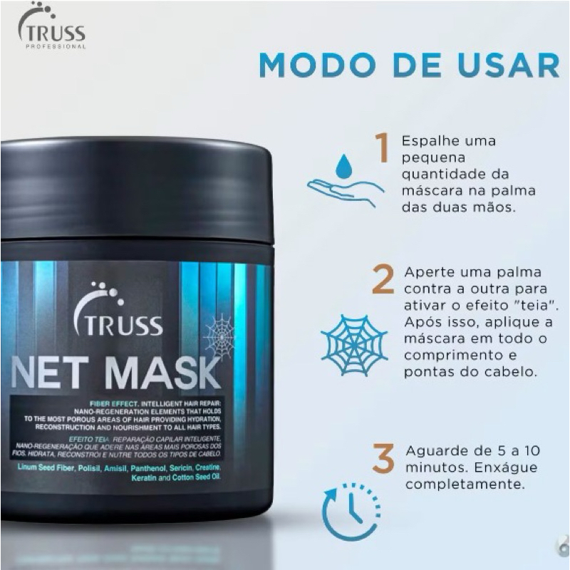 Truss Net Mask Máscara De Hidratação Profunda 550g — imagem 2 de 2
