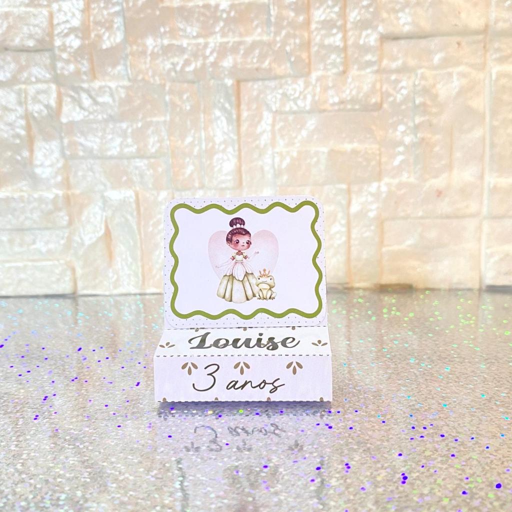 Kit Porta Bis A Princesa e o Sapo Personalizado Lembrancinha de Festa Infantil Aniversário
