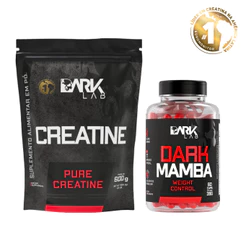 Kit Creatina Monohidratado Pura 600g + Termogenico Dark Mamba 60 Capsulas - Dark Lab