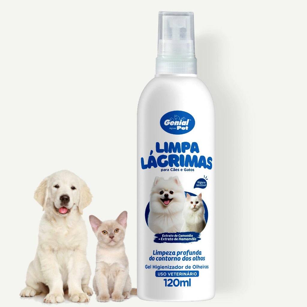 Limpa Olhos Limpeza De Lagrimas Caes Gato Pet 120 Ml