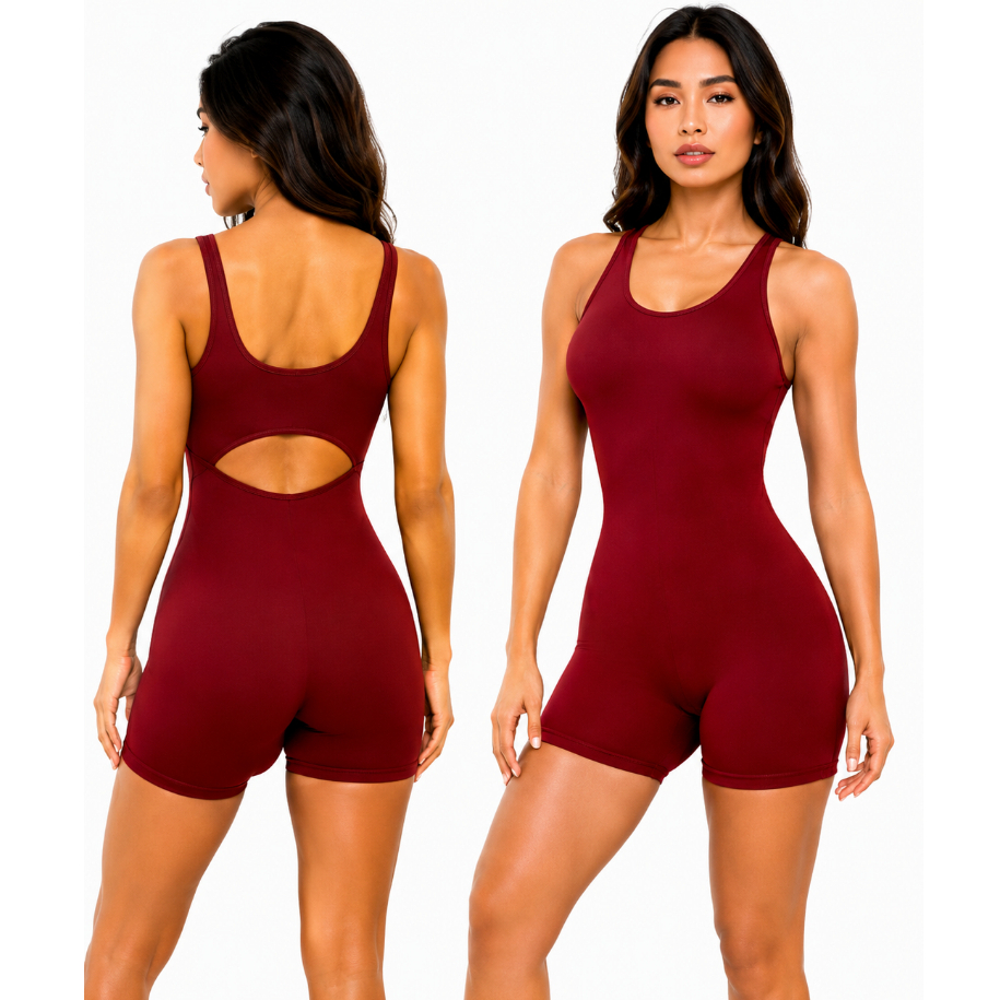 Macaquinho Academia Conjunto Fitness Short Fitness Feminino Macaquinho Esportivo Roupa De Ginástica Corrida REF536