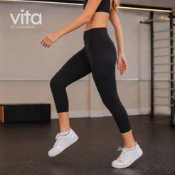 Lovito Legging Feminina Capri Básica Cós Alto LGB877BRL907