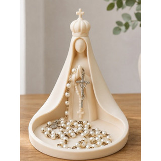 Nossa Senhora Porta Terço E Jóias Escultura Decoração 3D Premium